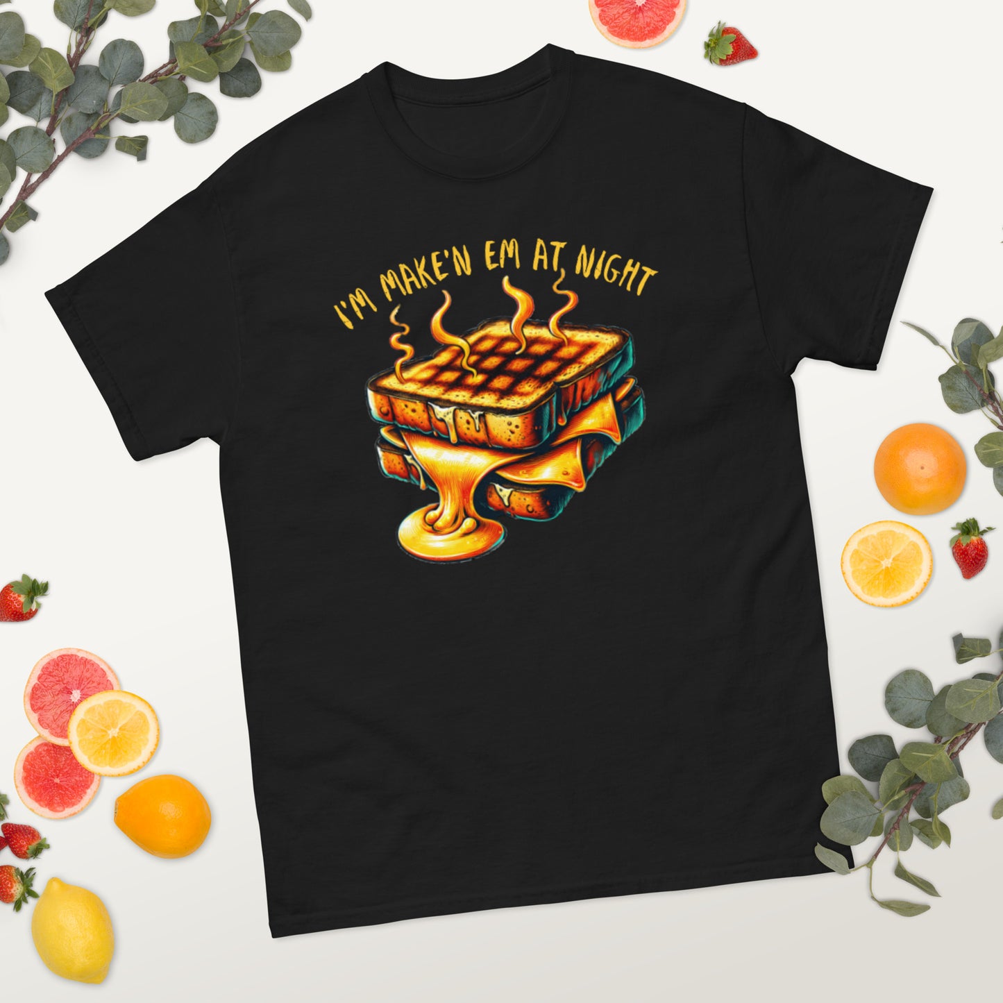 Uncle Dannys Grilled Cheese "Im Make'n em at night" Unisex t-shirt