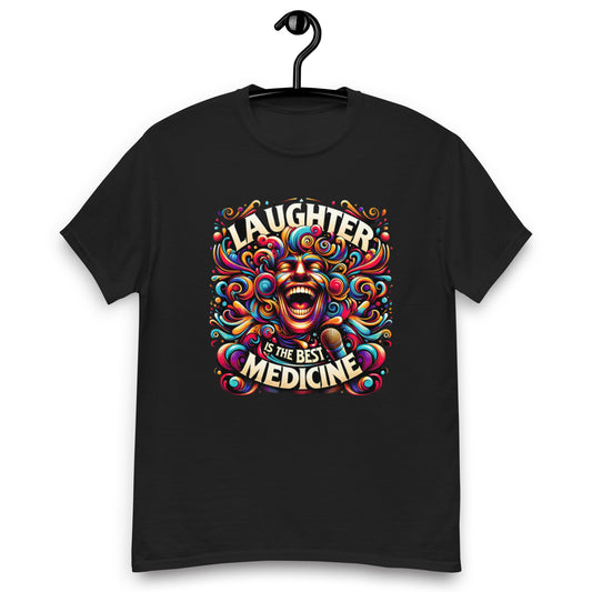 Psychedelic Comedy T-Shirt - 'Laughter is the Best Medicine' Vibrant Tee