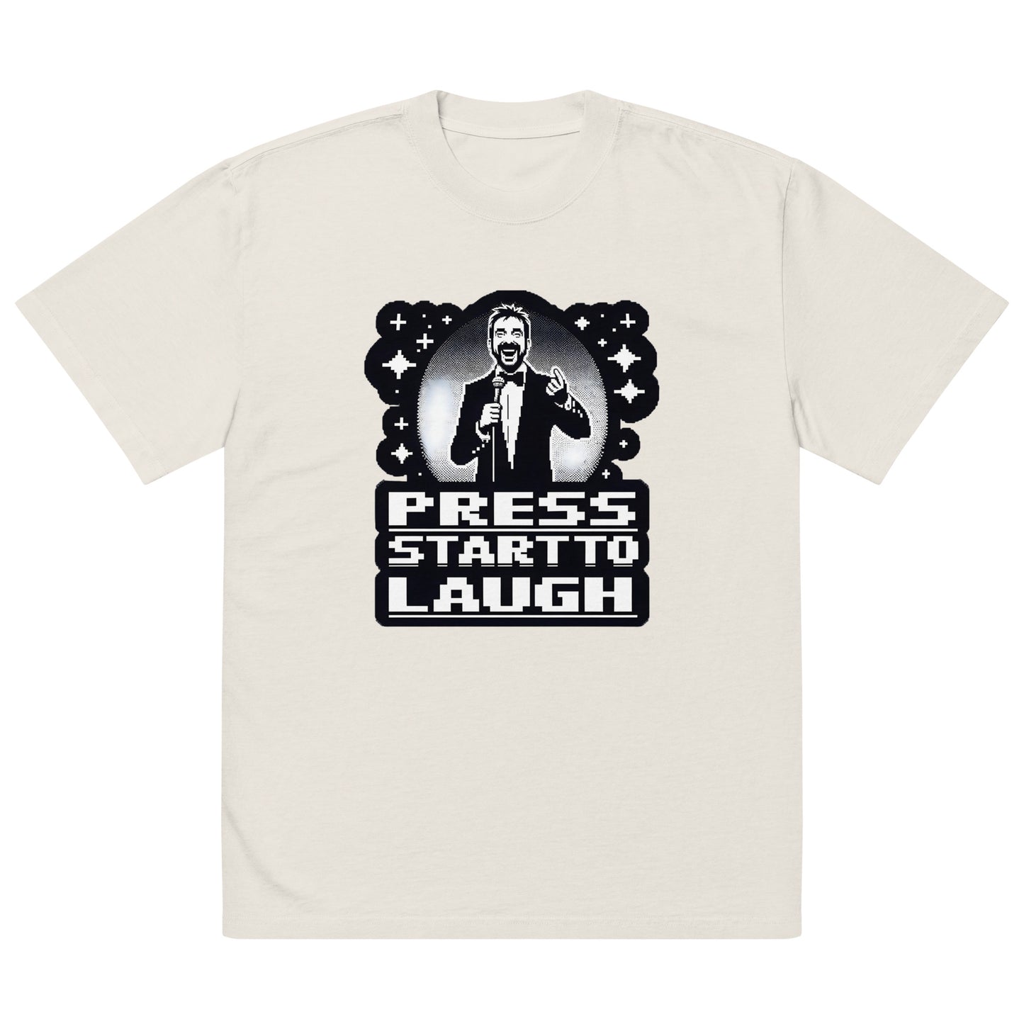 Press Start to Laugh - Oversized faded t-shirt