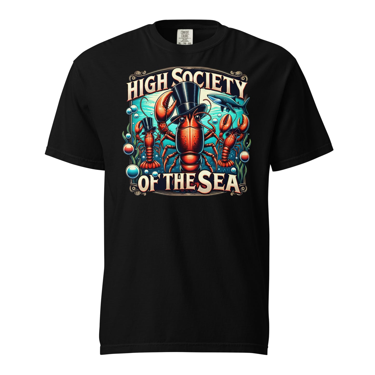 High Society of the Sea Lobster- Unisex garment-dyed heavyweight t-shirt